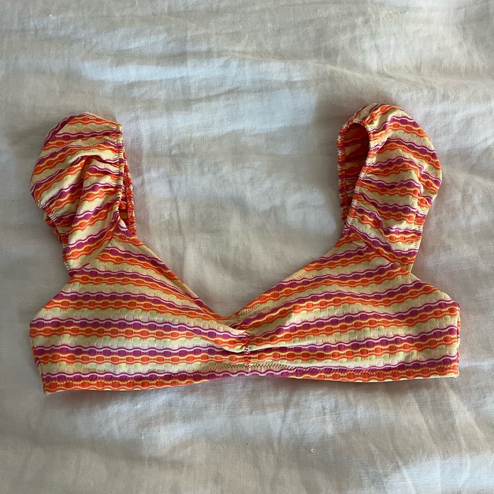 Aerie Multicolor Wave Bikini Top